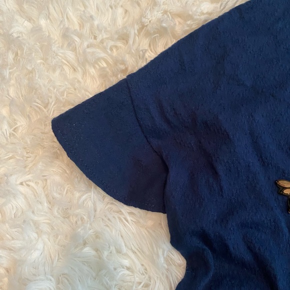 Lauren Conrad navy dragonfly top - Picture 4 of 10